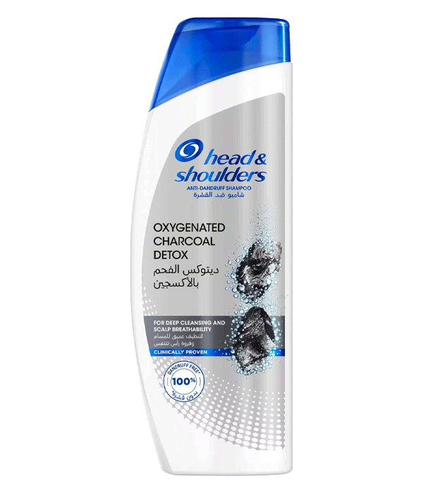 شامپو ضد شوره هد اند شولدرز، سم‌زدا با زغال اکسیژنه
